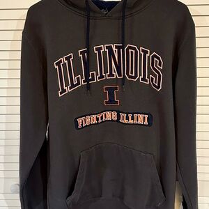 Fighting Illini Hoodie - Charcoal Gray University of Illinois